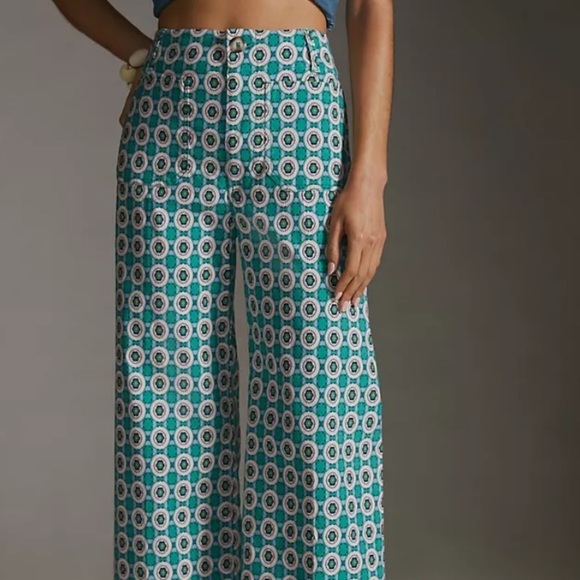 Anthropologie Pants - Anthropologie Maeve wide leg trouser pants size 28T new
